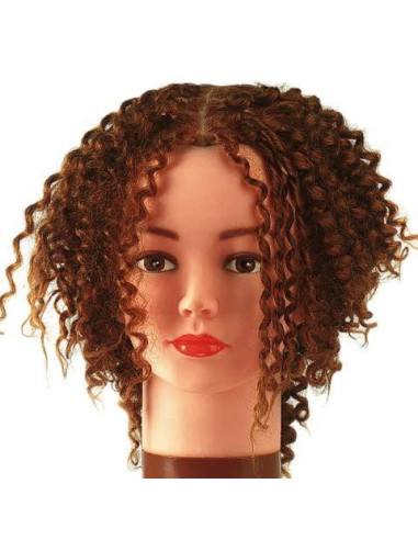 Mannequin head WHITNEY, for straightening, 100% natural hair, 15-30cm