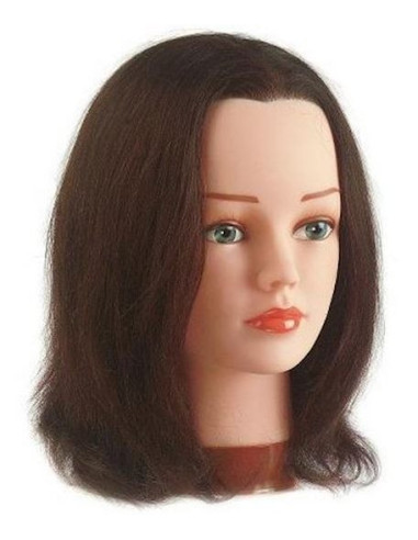 Manekena galva BETTY, 100% dabīgi mati, 15-30cm
