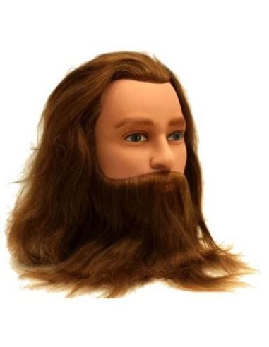 Учебная голова манекена LEIF, мужская, 100% натуральные волосы, 20-25см