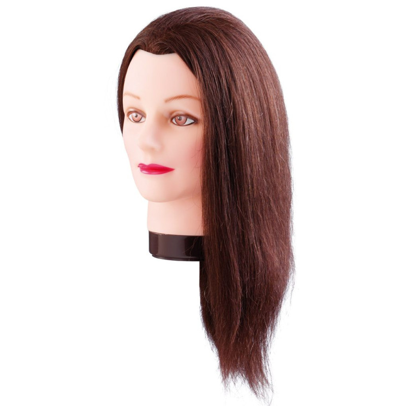Mannequin head ESTELLE, 100% natural hair, 50 cm