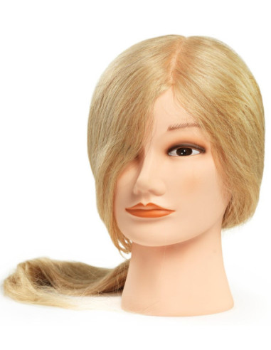 Mannequin head MELLANY, 100% natural hair, 45-50 cm