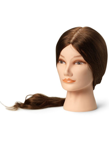 Учебная голова манекена KELLY, 100% натуральные волосы, 55-60см