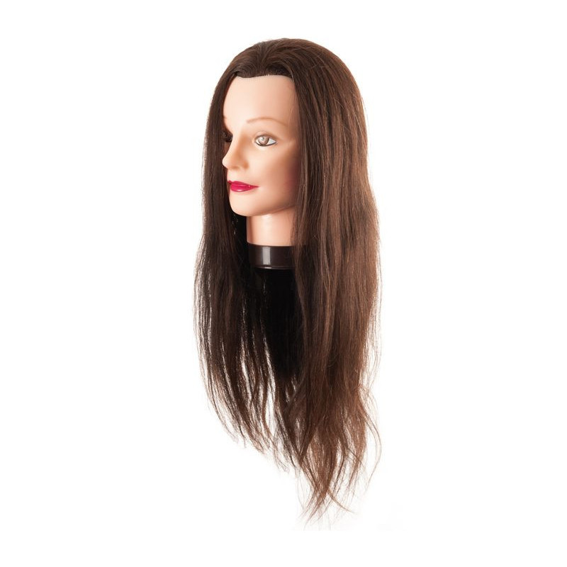 Учебная голова манекена MARGARET, 100% натуральные волосы, 55-60см