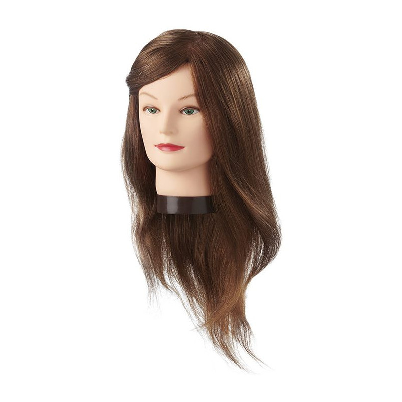 Учебная голова манекена Jenny, 100% натуральные волосы, 45-50см