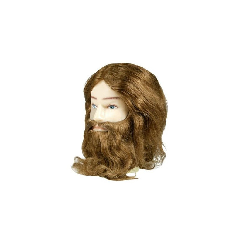 Учебная голова манекена KARL, мужская, 100% натуральные волосы, 20-25см