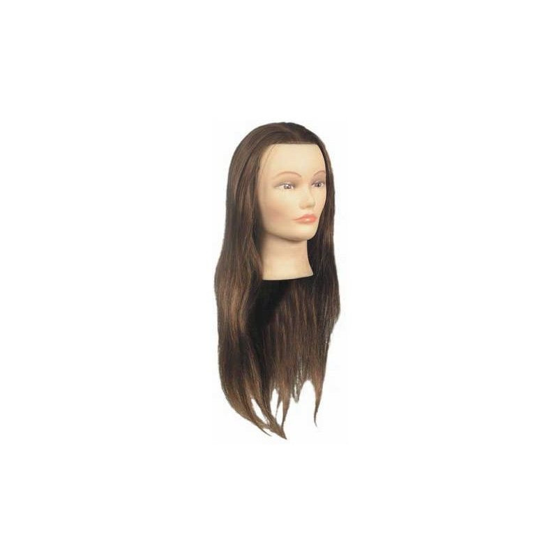 Manekena galva Dany 100% dabīgi, biezi, brūni, 50-55cm