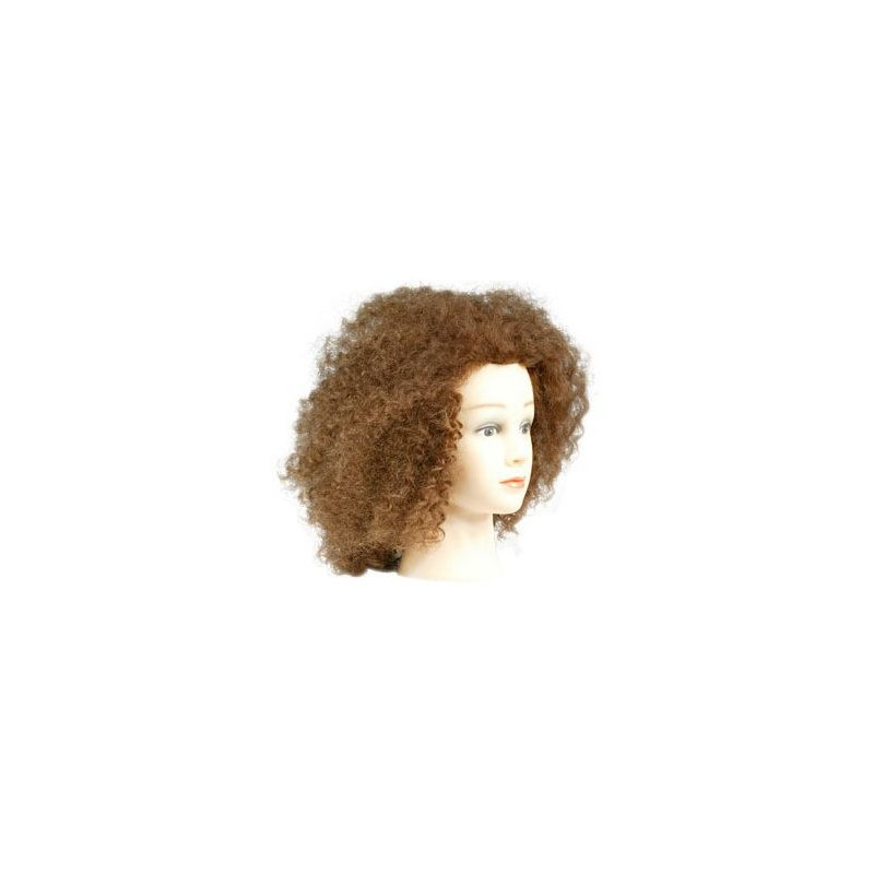 Mannequin head Guliana, 100% natural hair, curly, 25-30cm