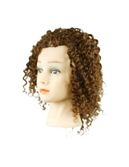 Mannequin head Guliana, 100% natural hair, curly, 25-30cm