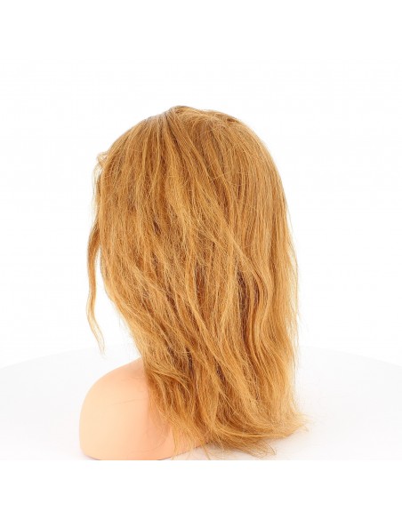 Mannequin head Laura with shoulders, 100% natural hair, 15-30cm