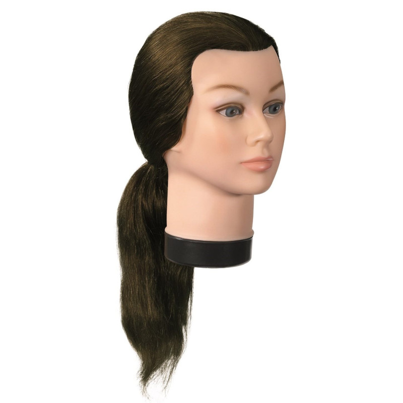 Manekena galva Teeny-Medium, 100% dabīgi mati, 40-45cm