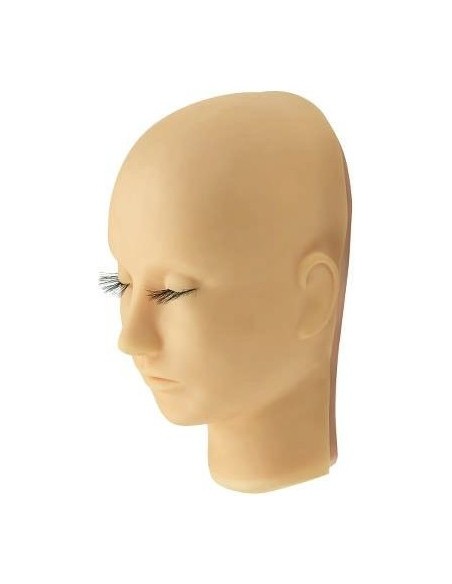 Mannequin head for eyelash extensions and make-up training