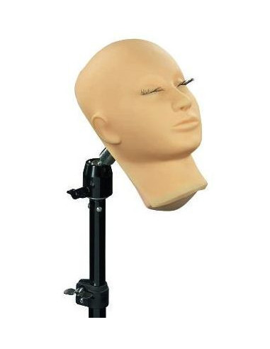 Mannequin head for eyelash extensions and make-up training