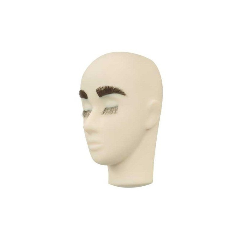 Mannequin head for eyelash, eyebrow and make-up training