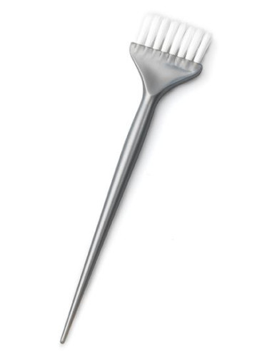 Hair coloring brush, soft, gray with white bristles 40mm