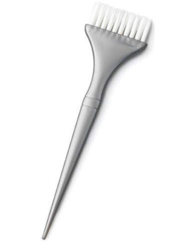 Hair coloring brush, soft, gray with white bristles, 50mm