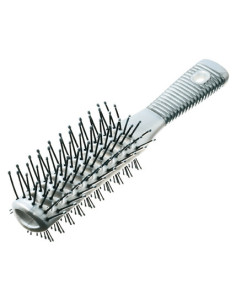 Root-lifting hairbrush, silver