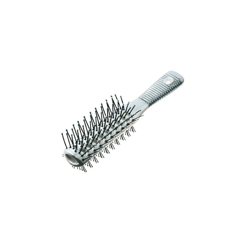 Root-lifting hairbrush, silver