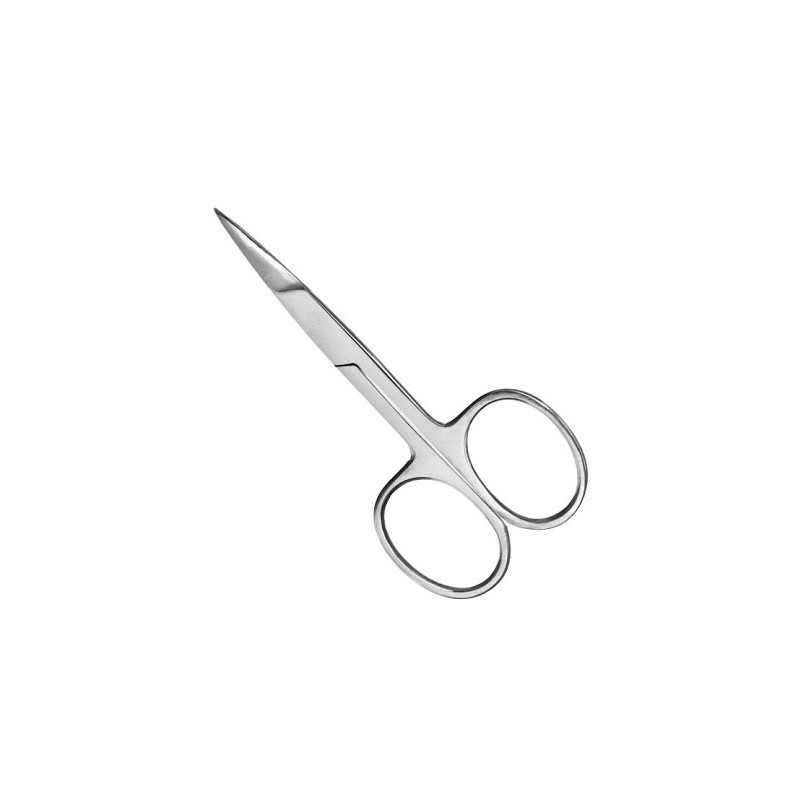 Nail scissors, stainless steel, 3.5" curved