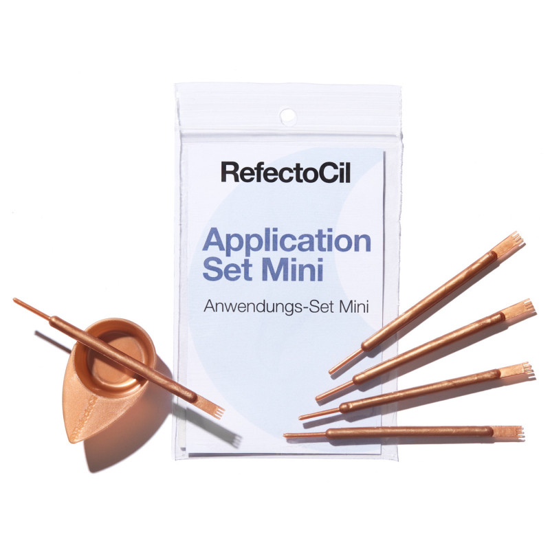 RefectoCil mini komplekts skropstu permanentai krāsošanai (5 trauciņi, 5 aplikācijas kociņi)