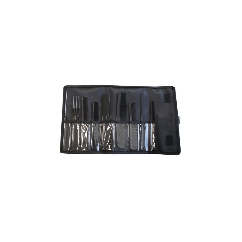 Nylon comb set | 9 different combs | black