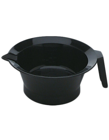 Hair color mixing bowl, rubber base, black