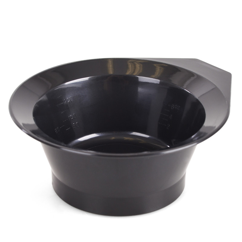 Hair colors mixing bowl, with handle, 200ml, black