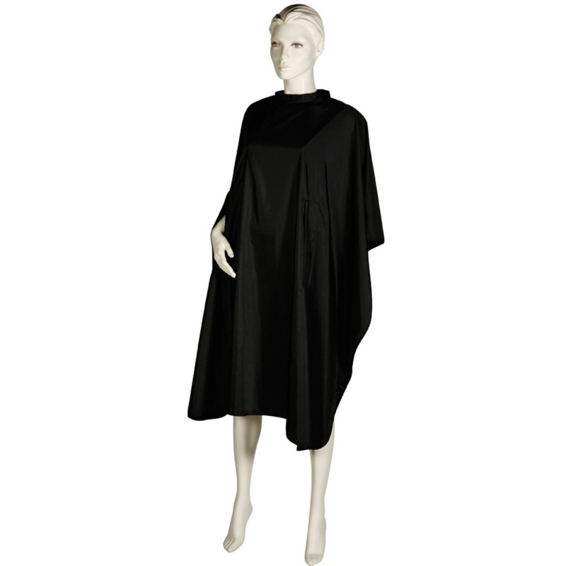 Cape Daily with hook-and-eye closure, black, polyester, 128x150cm