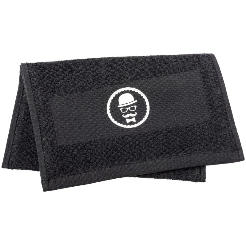 Towel BARBER, cotton, black, 25x70 cm