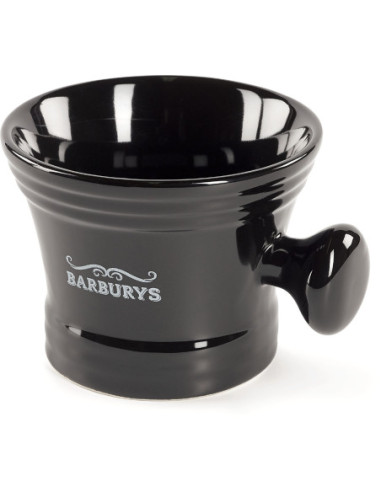 BARBURYS Бритвенная чаша с ручкой, черная 250мл