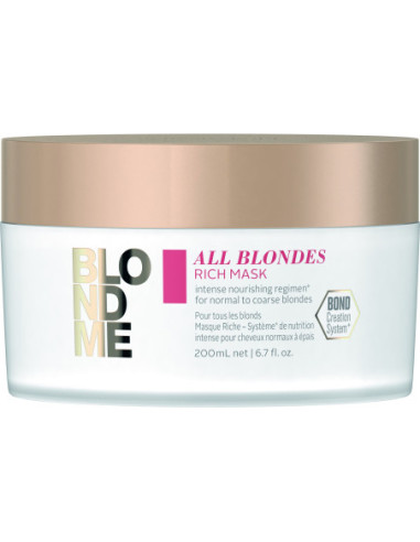 BlondMe Bagātīgi kopjoša maska visiem blondu matu tipiem 200ml