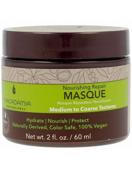 Macadamia Professional matu maska normāliem un sausiem matiem — Nourishing Moisture Masque, 60 ml