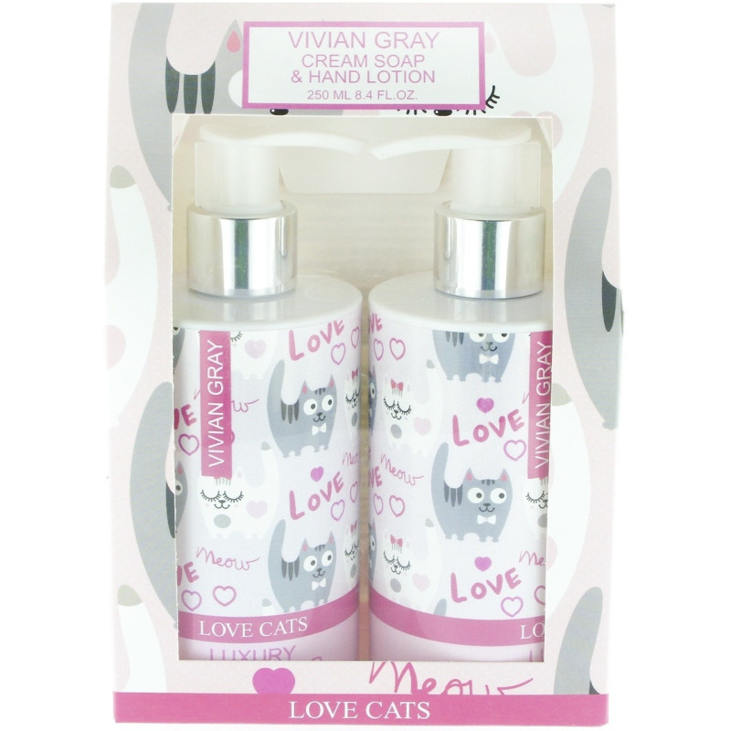 Love Cats Cream Soap & Hand Lotion 2x250ml