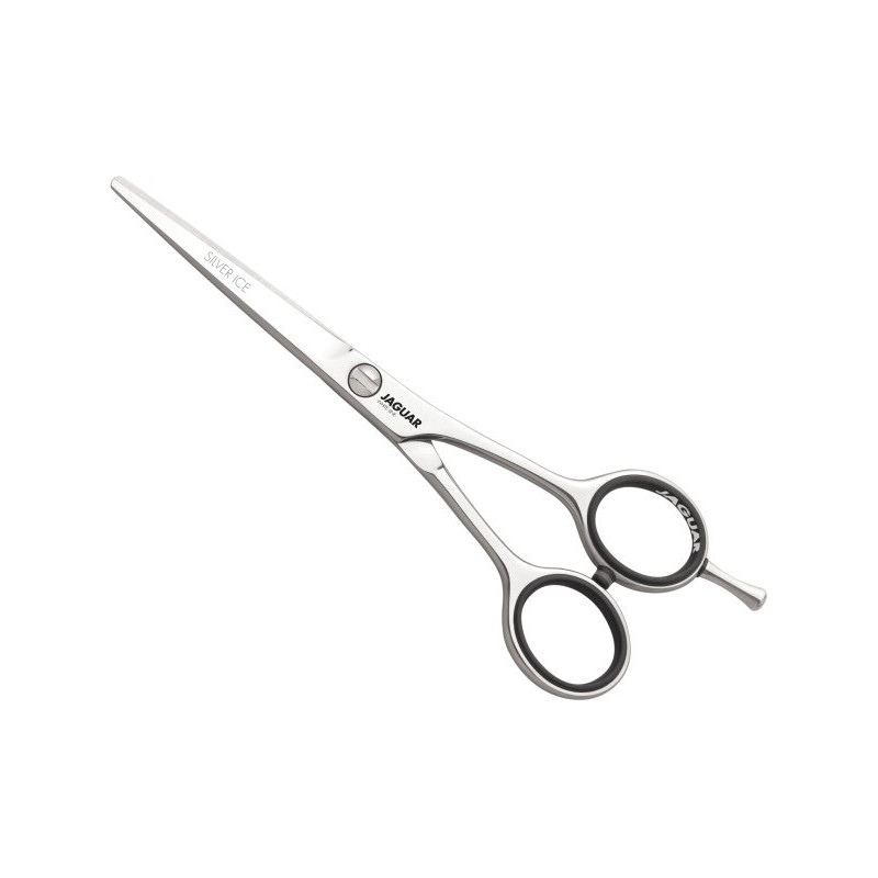 Hairdressing scissors JAGUAR Silver Ice 7.0", White Line