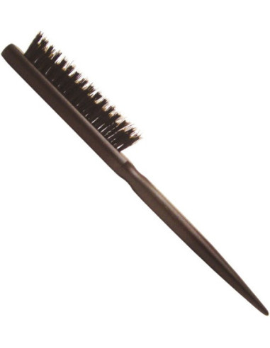 Hair brush, wild boar bristles, wooden body, 3 rows, 15x230mm