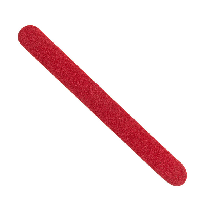 Nail file, large, 170mm, red, 5pcs./pack.