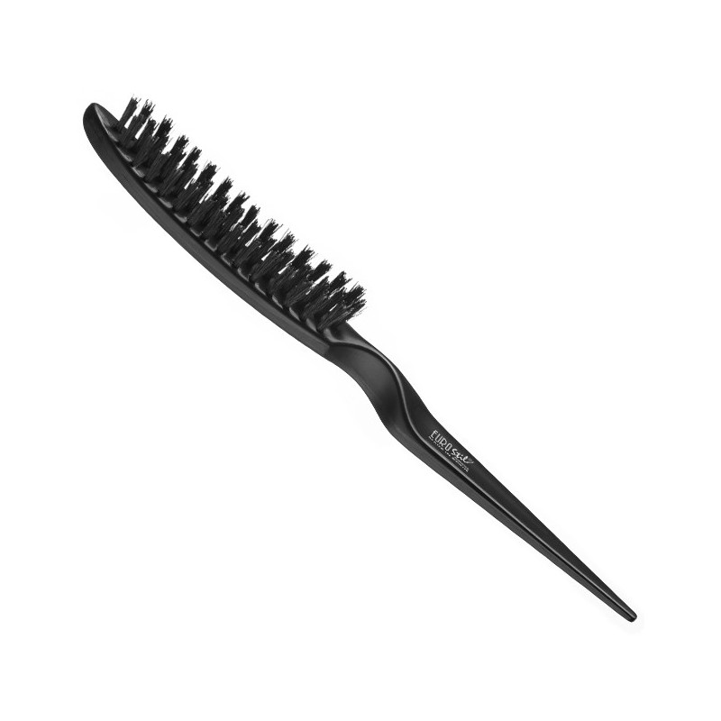 Hair brush, wild boar bristles, curved shapes