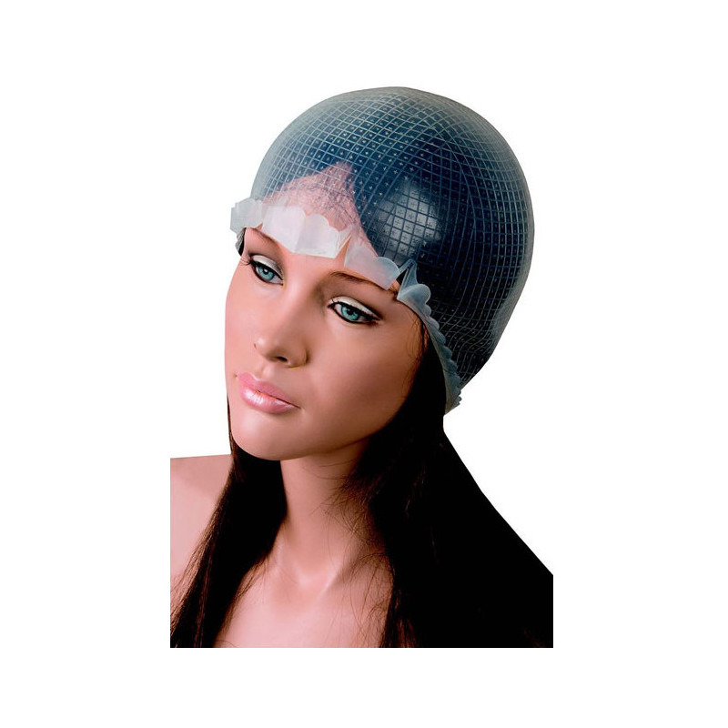 Hair dyeing cap, silicone, with hook