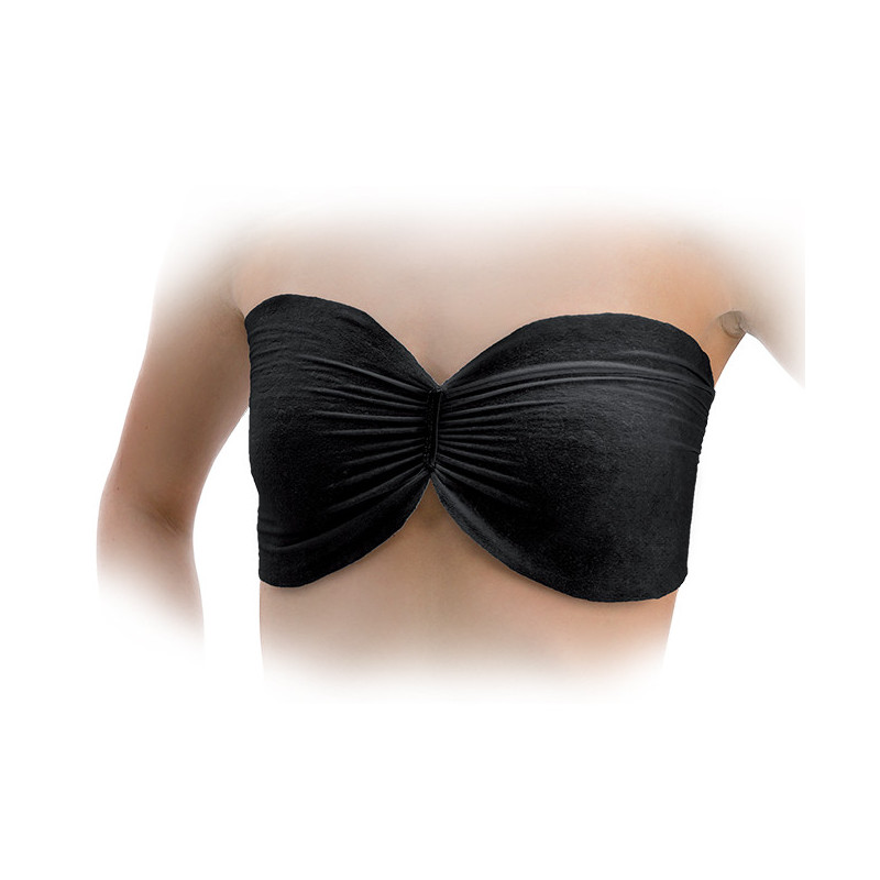 Bra from non-woven material, black, disposable, 50pcs.