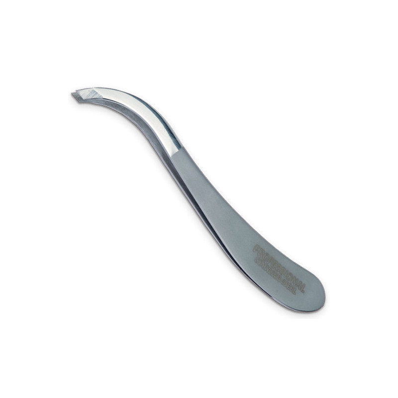 Tweezers Fantasy, curved, stainless steel, 9cm