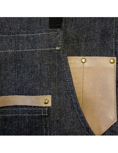 Apron for hair dyeing Barber, denim