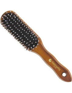 Wooden hair brush with pure...
