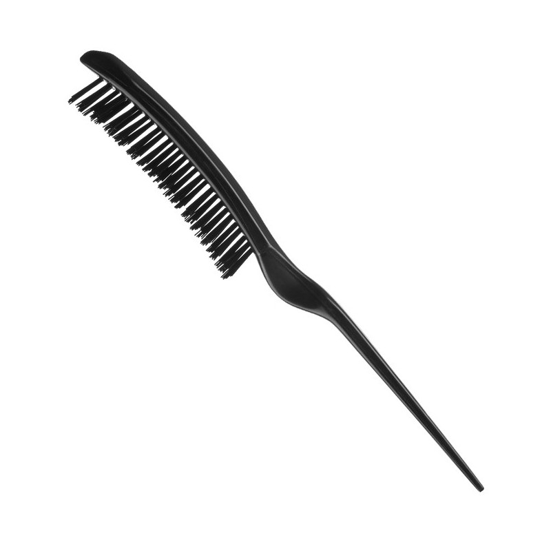 Hair brush, nylon bristles, curved, 3-row