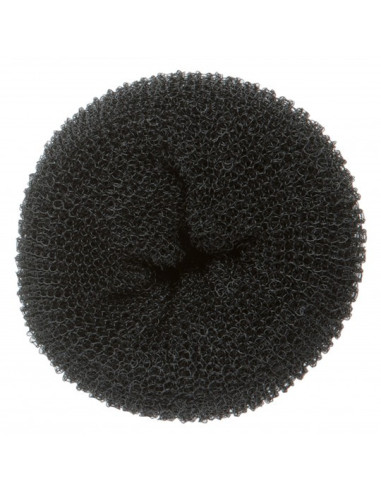 Hair bun, rounded, black, Ø8cm