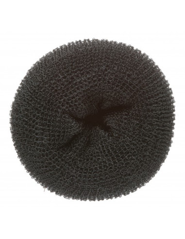 Hair knot, styler, round, black, Ø9cm