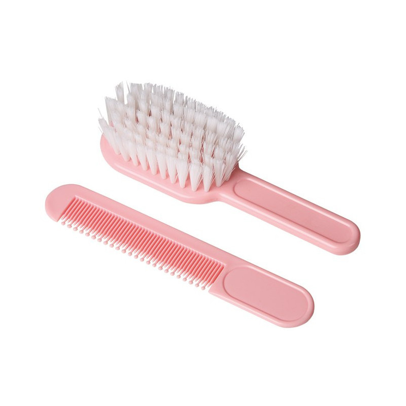 Set of combs and brushes for children, pink.