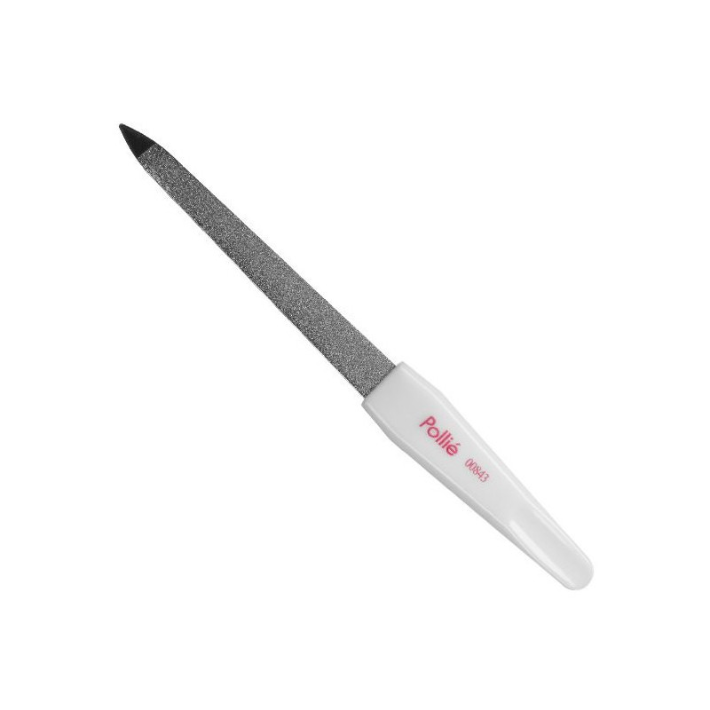 Пилочка для ногтей Sapphire, металлический, 15см, белая пластиковая ручка