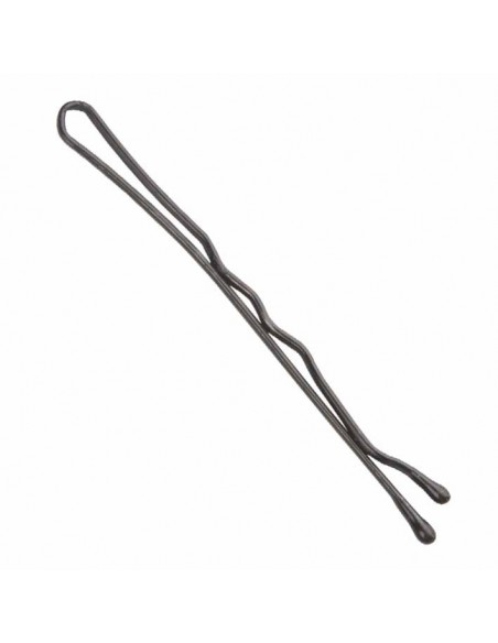 Hairpins, 48mm, wavy, black, 12 pcs