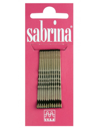 Hair clip, 48mm, wavy, brown 12 pieces