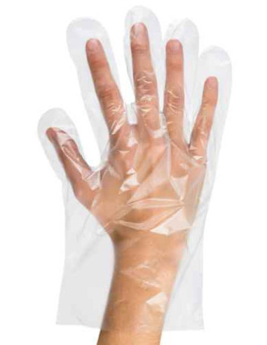 Gloves, disposable, transparent, 100pcs.