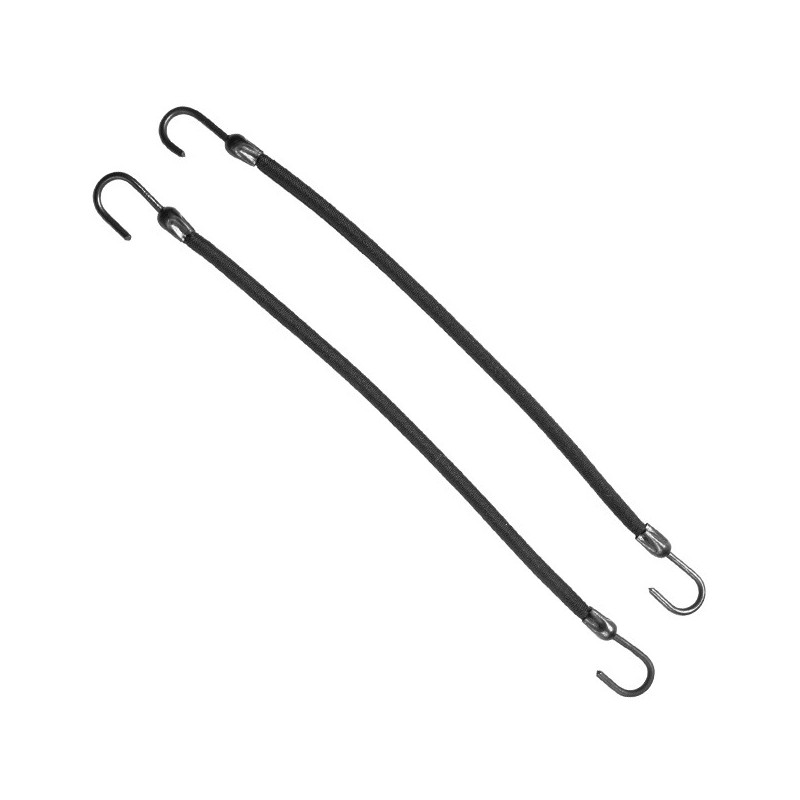 Hair bands with hooks, black, 12pcs